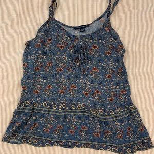 American Eagle floral flowy tank